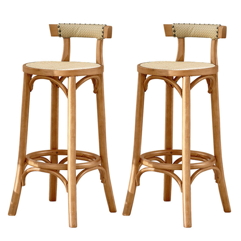 Solid Wood Bar Stool Modern Armless Sitting 28-inch Bar Stool