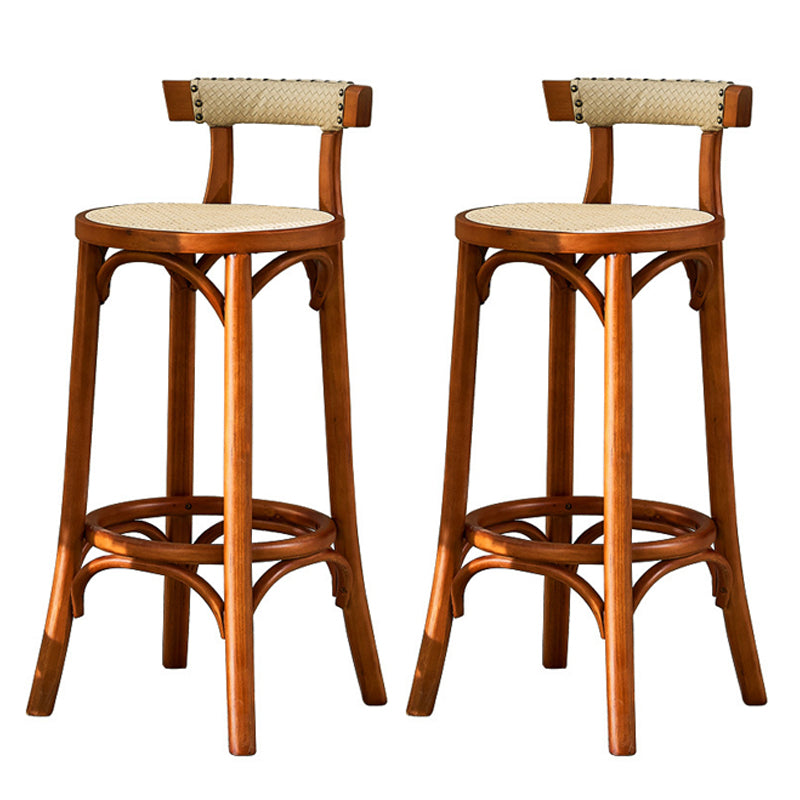 Solid Wood Bar Stool Modern Armless Sitting 28-inch Bar Stool