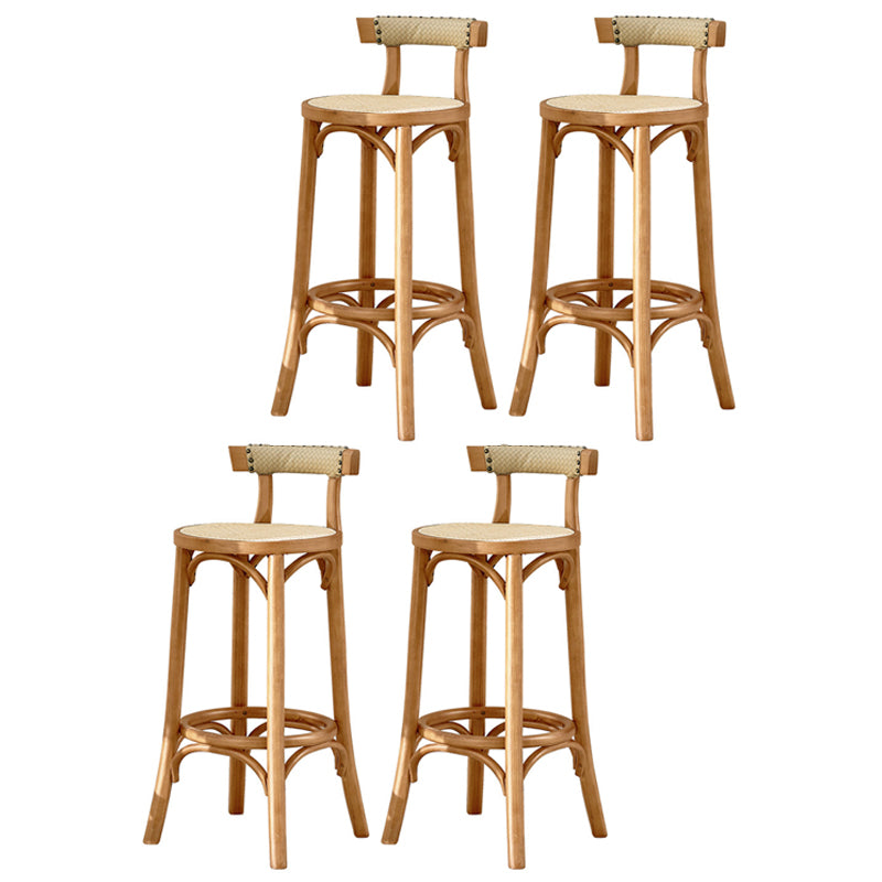 Solid Wood Bar Stool Modern Armless Sitting 28-inch Bar Stool