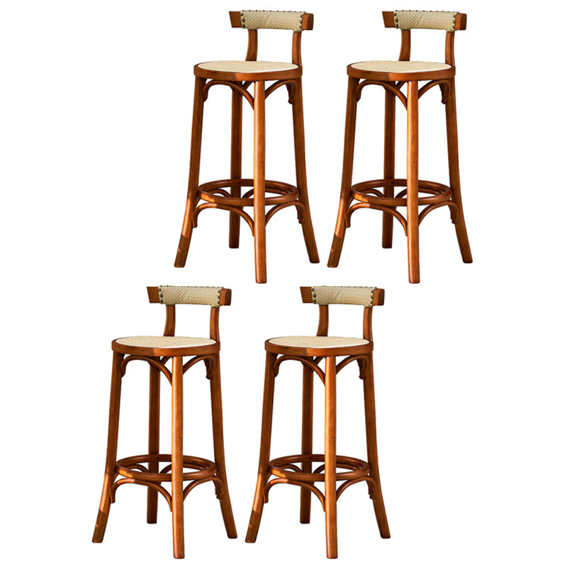 Solid Wood Bar Stool Modern Armless Sitting 28-inch Bar Stool