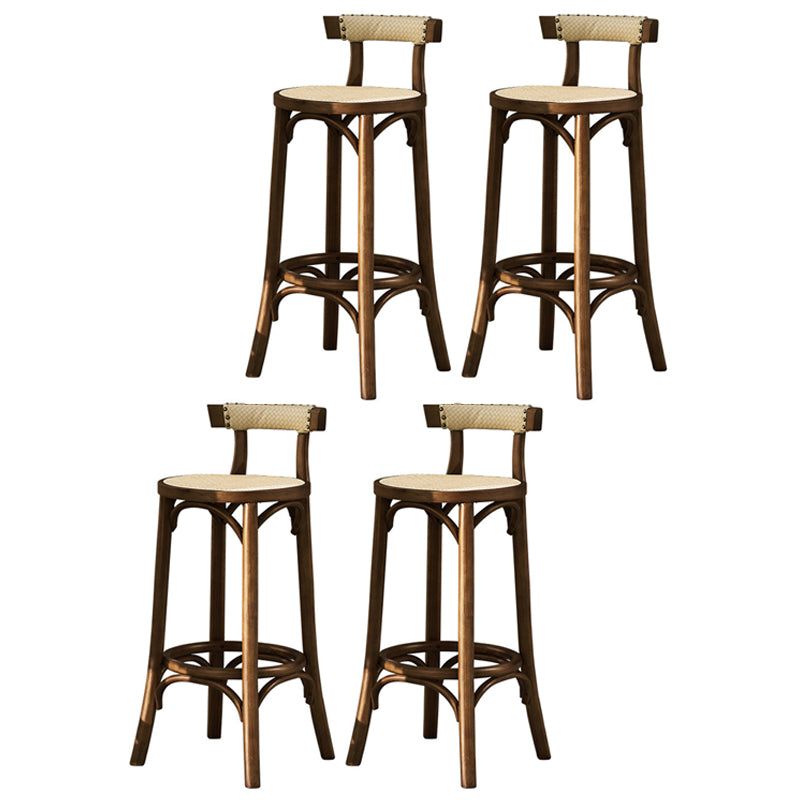 Solid Wood Bar Stool Modern Armless Sitting 28-inch Bar Stool