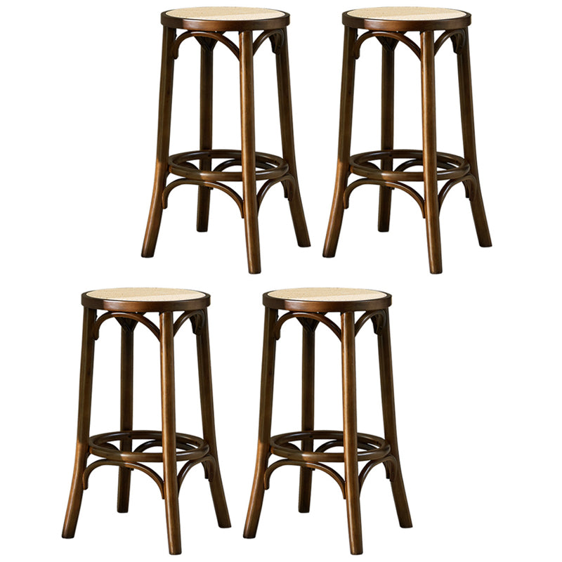 Solid Wood Bar Stool Modern Armless Sitting 28-inch Bar Stool