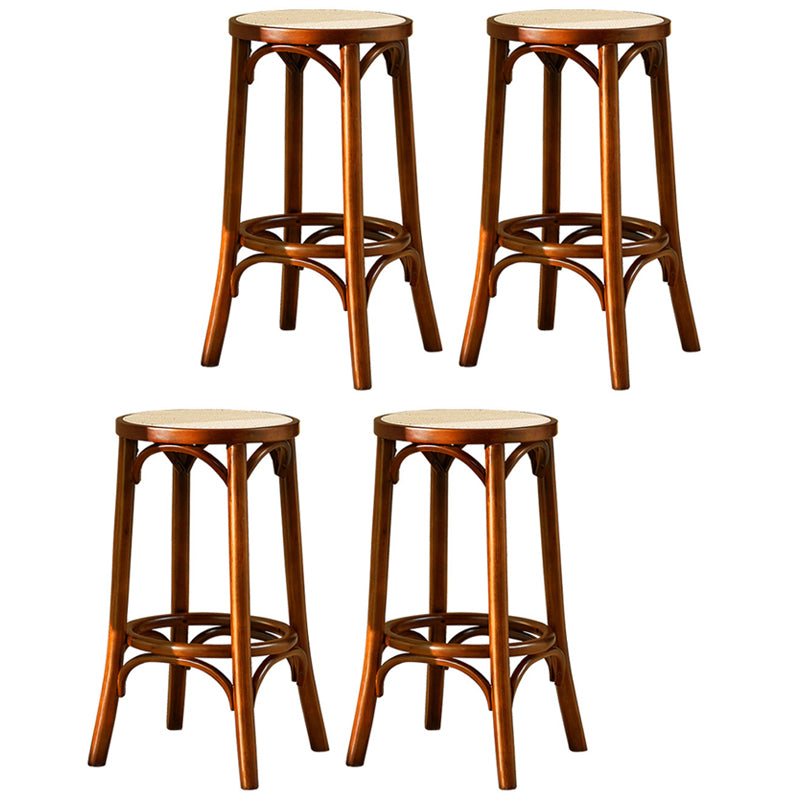 Solid Wood Bar Stool Modern Armless Sitting 28-inch Bar Stool