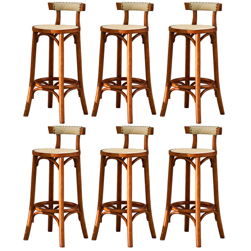 Solid Wood Bar Stool Modern Armless Sitting 28-inch Bar Stool