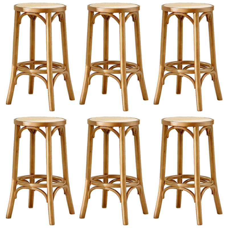 Solid Wood Bar Stool Modern Armless Sitting 28-inch Bar Stool