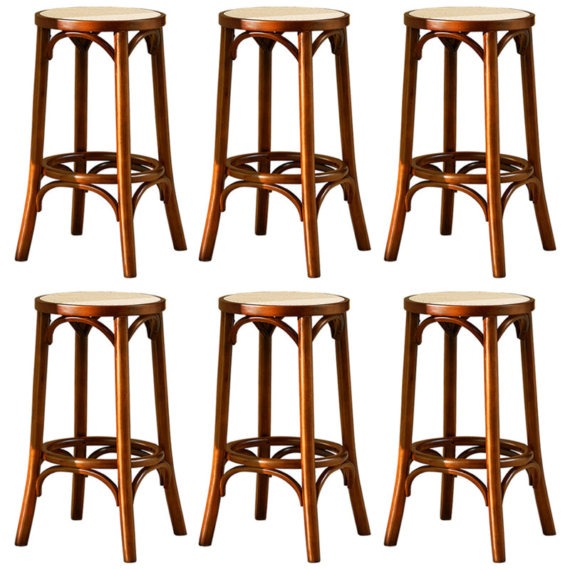 Solid Wood Bar Stool Modern Armless Sitting 28-inch Bar Stool