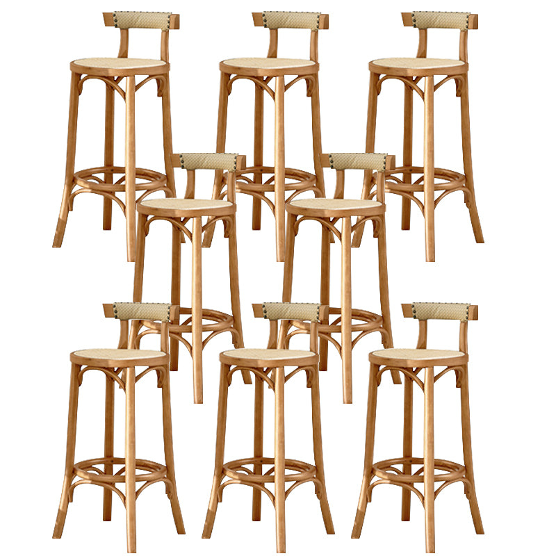 Solid Wood Bar Stool Modern Armless Sitting 28-inch Bar Stool
