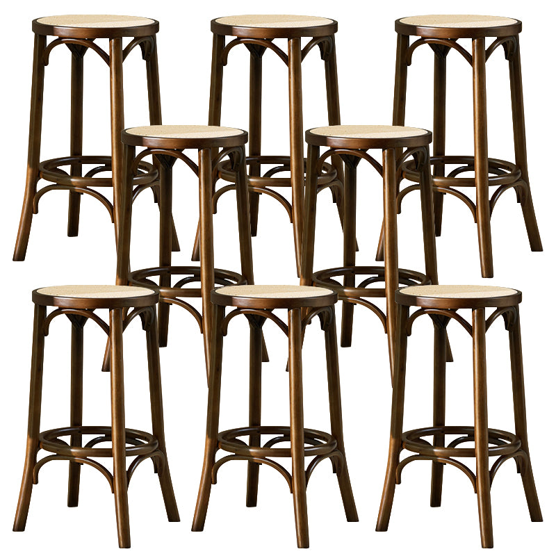 Solid Wood Bar Stool Modern Armless Sitting 28-inch Bar Stool