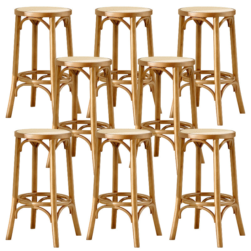 Solid Wood Bar Stool Modern Armless Sitting 28-inch Bar Stool