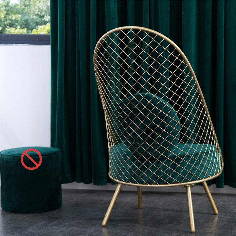 Glam 23.6" Wide Pillow Back Sponge Metal Frame Armless Chair