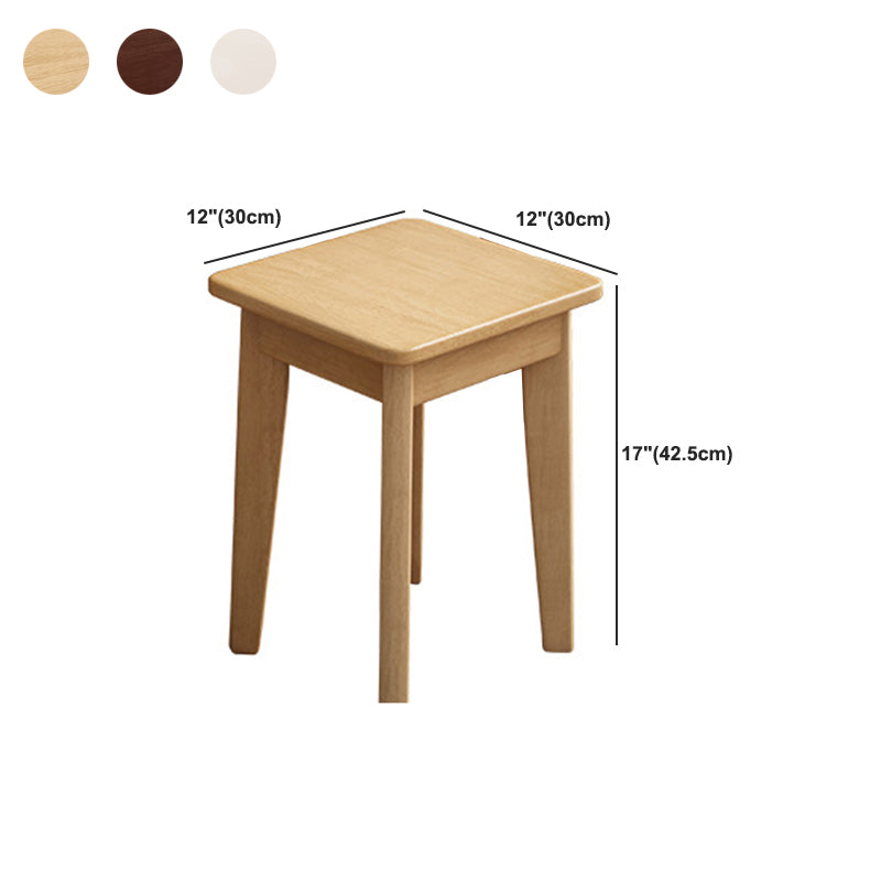 Solid Wood Mirrored Vanity and Stool Scandinavian Dressing Table