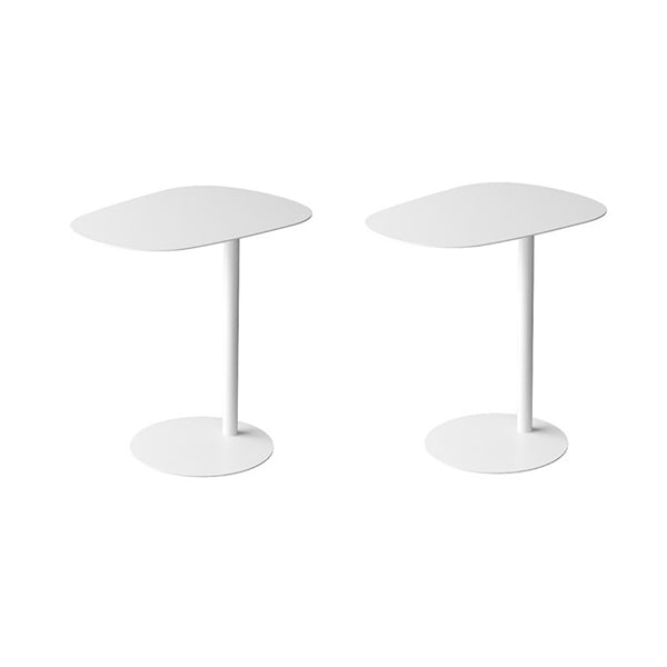 Pedestal Iron Side Table Minimalist End Table for Living Room