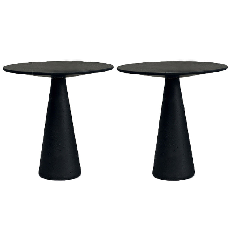 Round Pedestal Base Metal Table Medieval Modern Style Side Table
