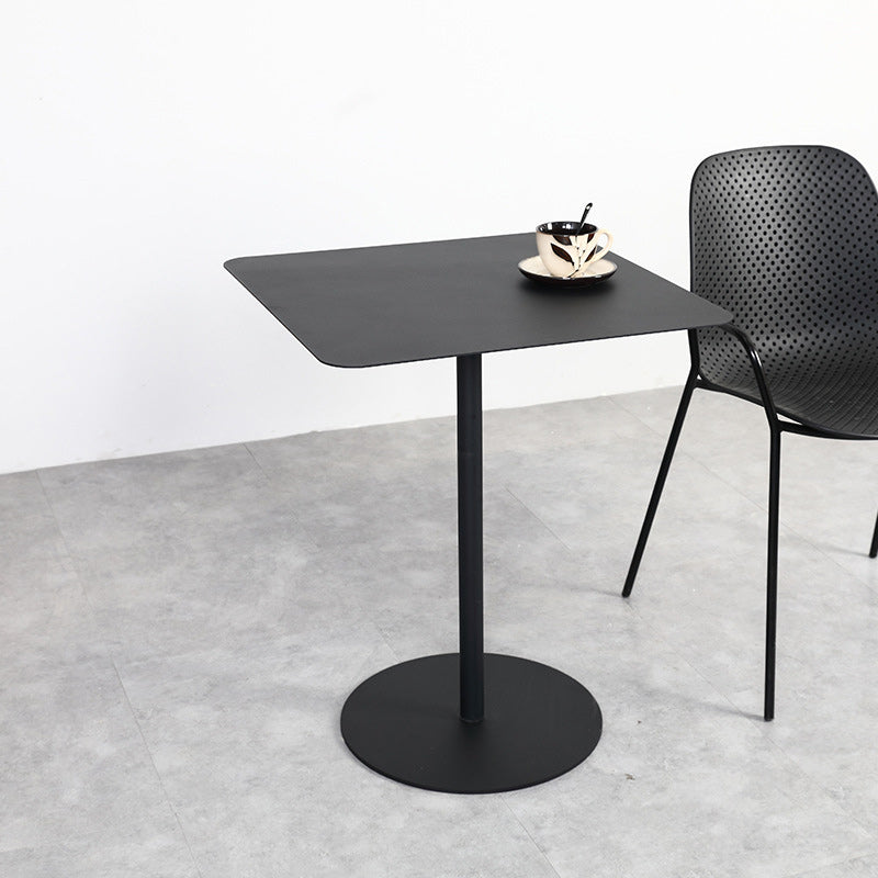 Medieval Modern Style Pedestal Base Round/square Metal Table Black Side Table