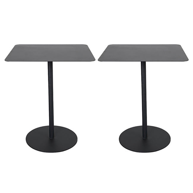 Medieval Modern Style Pedestal Base Round/square Metal Table Black Side Table