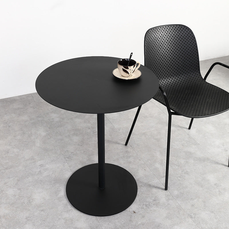 Medieval Modern Style Pedestal Base Round/square Metal Table Black Side Table