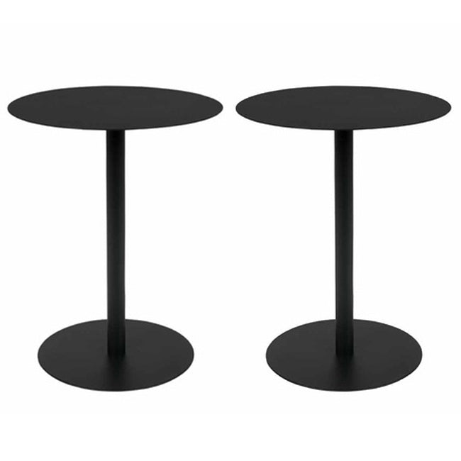 Medieval Modern Style Pedestal Base Round/square Metal Table Black Side Table