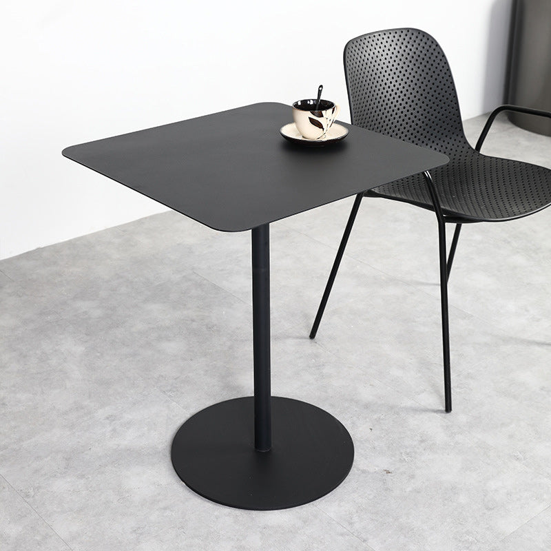 Medieval Modern Style Pedestal Base Round/square Metal Table Black Side Table