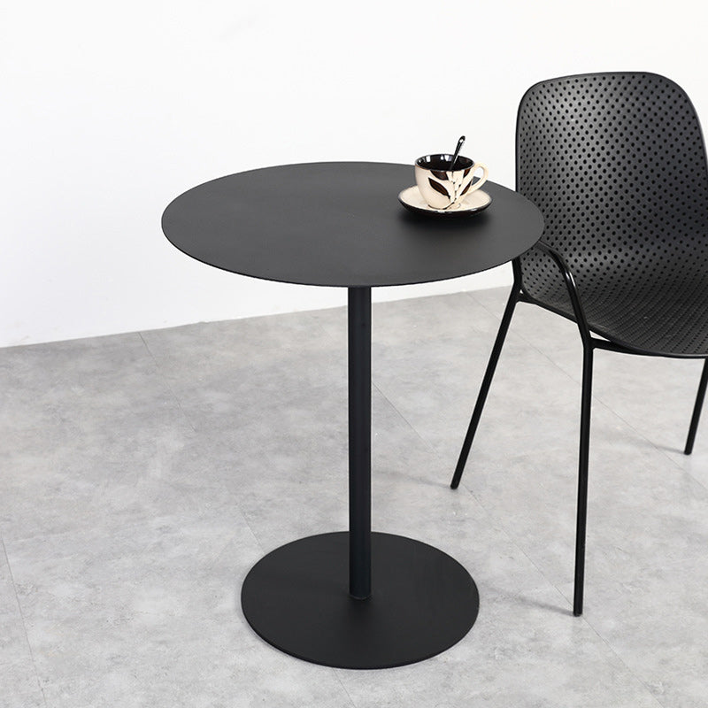Medieval Modern Style Pedestal Base Round/square Metal Table Black Side Table