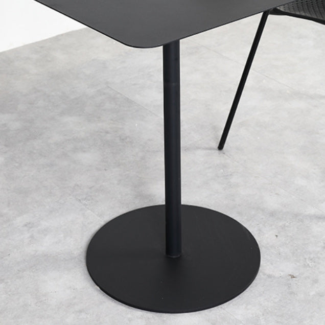 Medieval Modern Style Pedestal Base Round/square Metal Table Black Side Table