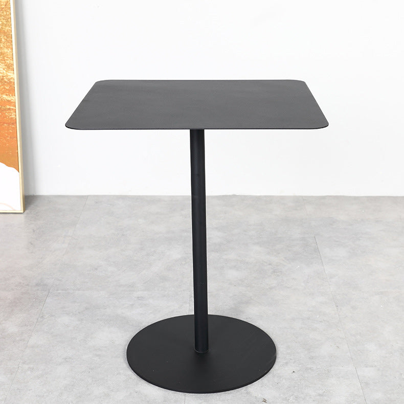 Medieval Modern Style Pedestal Base Round/square Metal Table Black Side Table