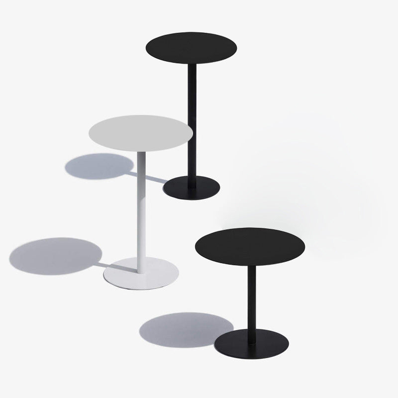 Medieval Modern Style Pedestal Base Round/square Metal Table Black Side Table