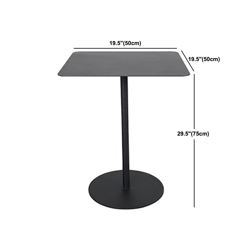 Medieval Modern Style Pedestal Base Round/square Metal Table Black Side Table