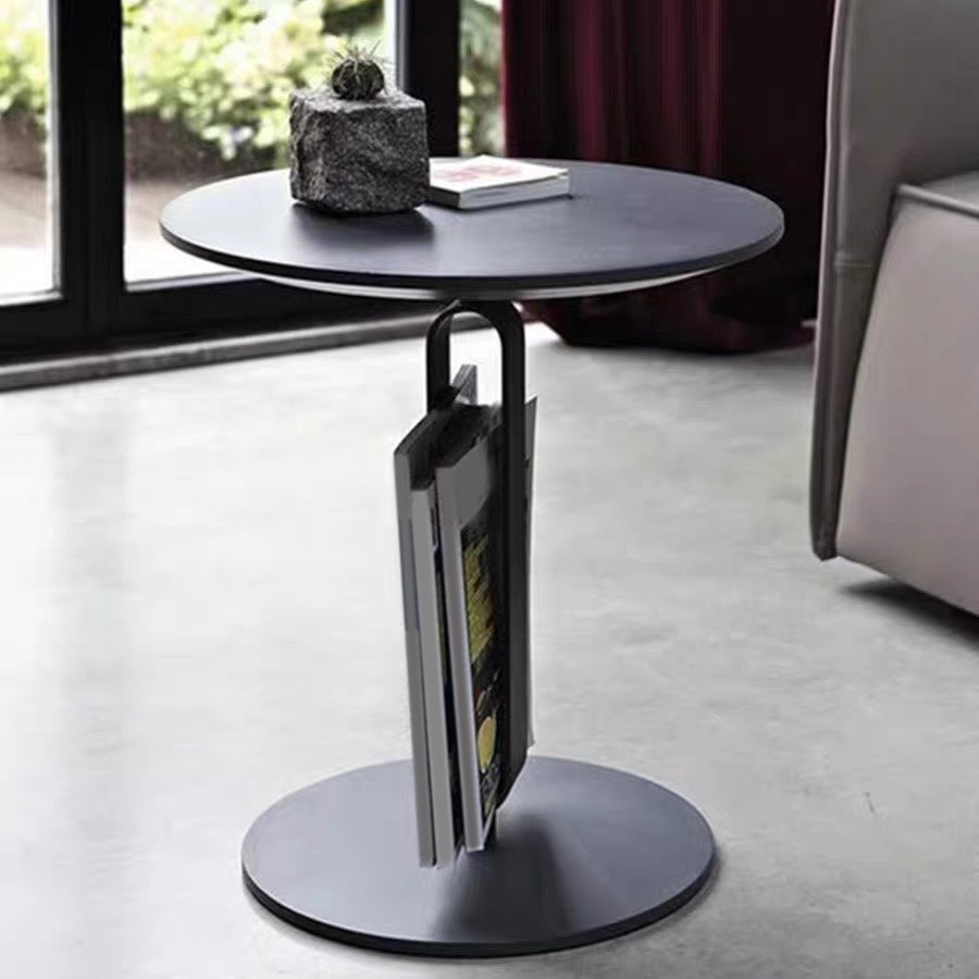 Round Pedestal Base Base Design Solid Wood Table Nordic Style Side Table