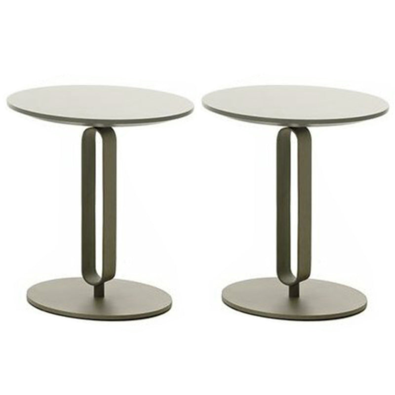 Round Pedestal Base Base Design Solid Wood Table Nordic Style Side Table