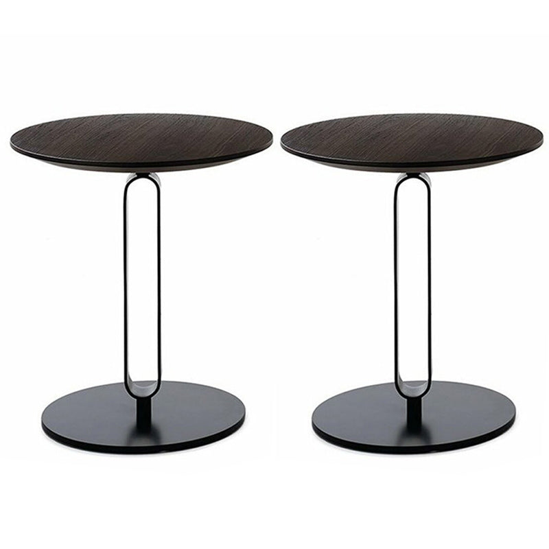 Round Pedestal Base Base Design Solid Wood Table Nordic Style Side Table