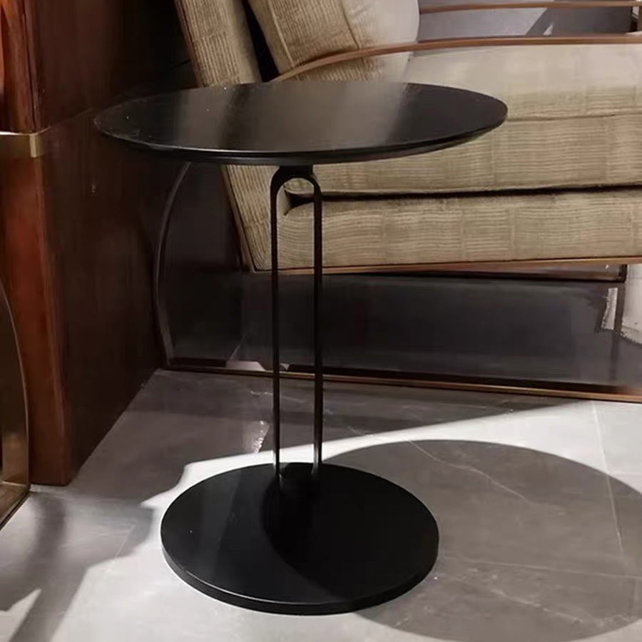 Round Pedestal Base Base Design Solid Wood Table Nordic Style Side Table