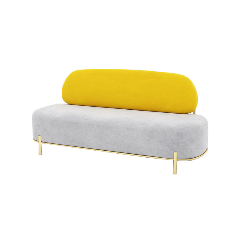 Velvet Armless Sofa 27.55" Wide Standard Sofa for Living Room