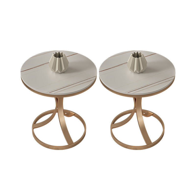 21.65" Tall Contemporary Style Side End Table Metal Frame Side Accent Table