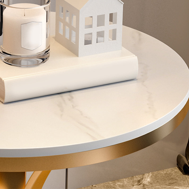 21.65" Tall Contemporary Style Side End Table Metal Frame Side Accent Table