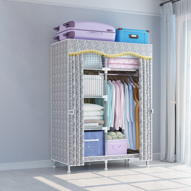Modern Style Metal Wardrobe Bedroom Wardrobe Closet with Legs