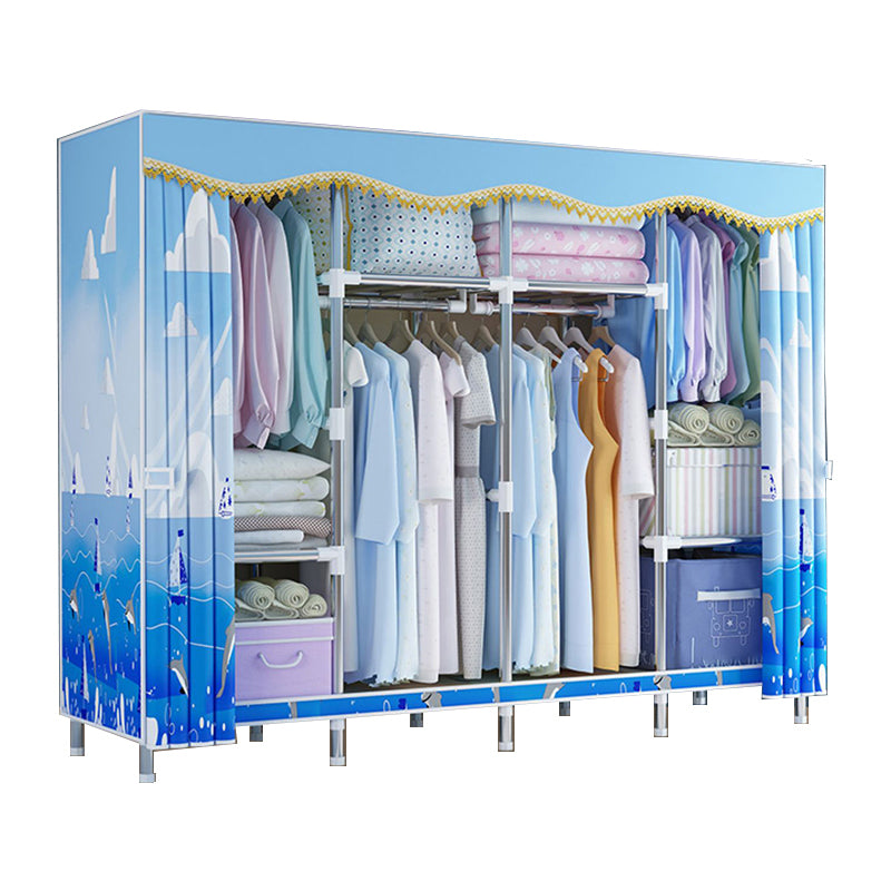 Modern Style Metal Wardrobe Bedroom Wardrobe Closet with Legs