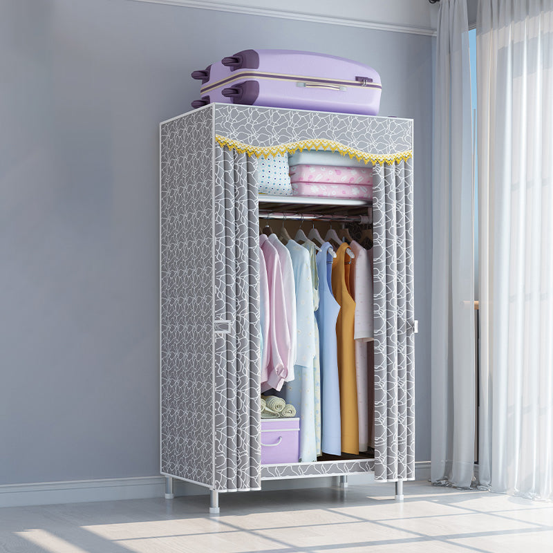 Modern Style Metal Wardrobe Bedroom Wardrobe Closet with Legs