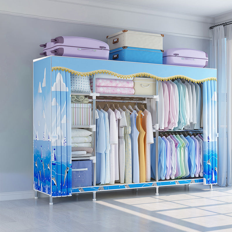 Modern Style Metal Wardrobe Bedroom Wardrobe Closet with Legs