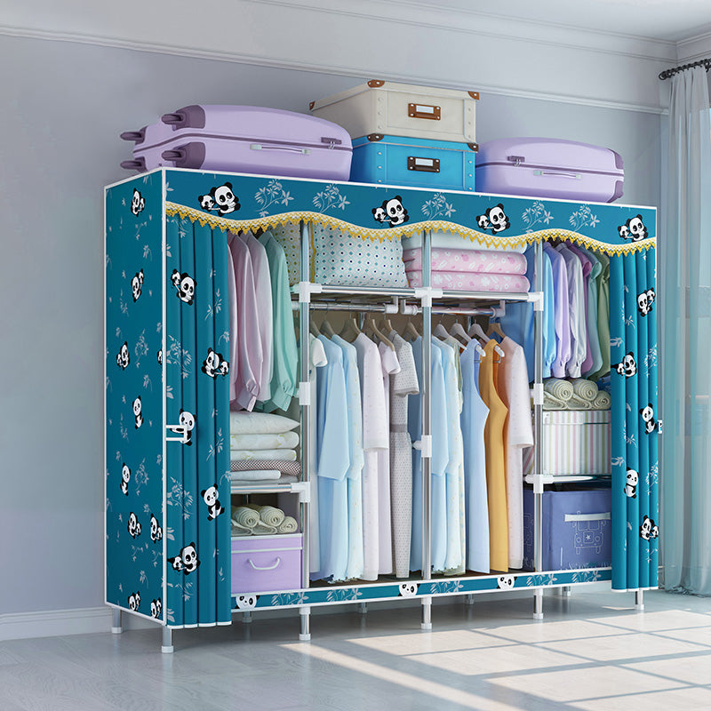 Modern Style Metal Wardrobe Bedroom Wardrobe Closet with Legs