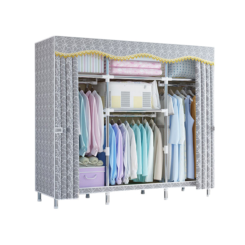 Modern Style Metal Wardrobe Bedroom Wardrobe Closet with Legs