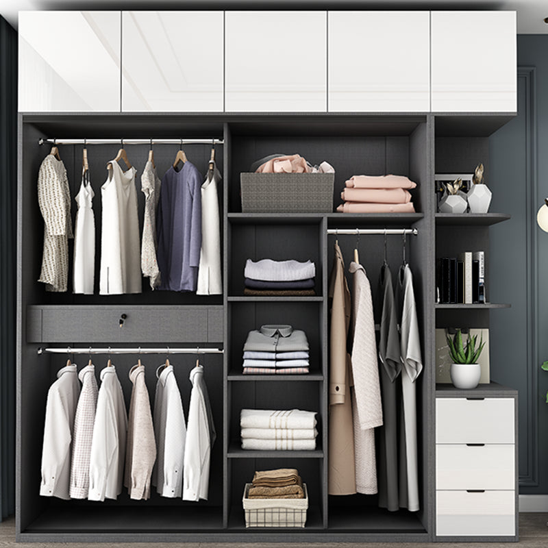 Modern Style Wardrobe White Color Wooden Wardrobe Closet for Home