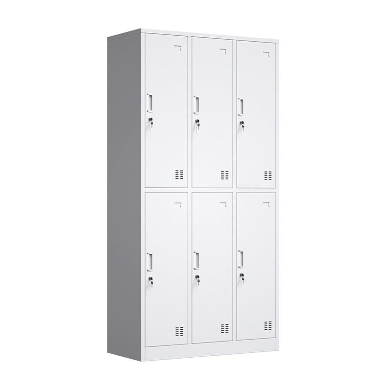 Modern Style Wardrobe White Metal Wardrobe Closet with Locks