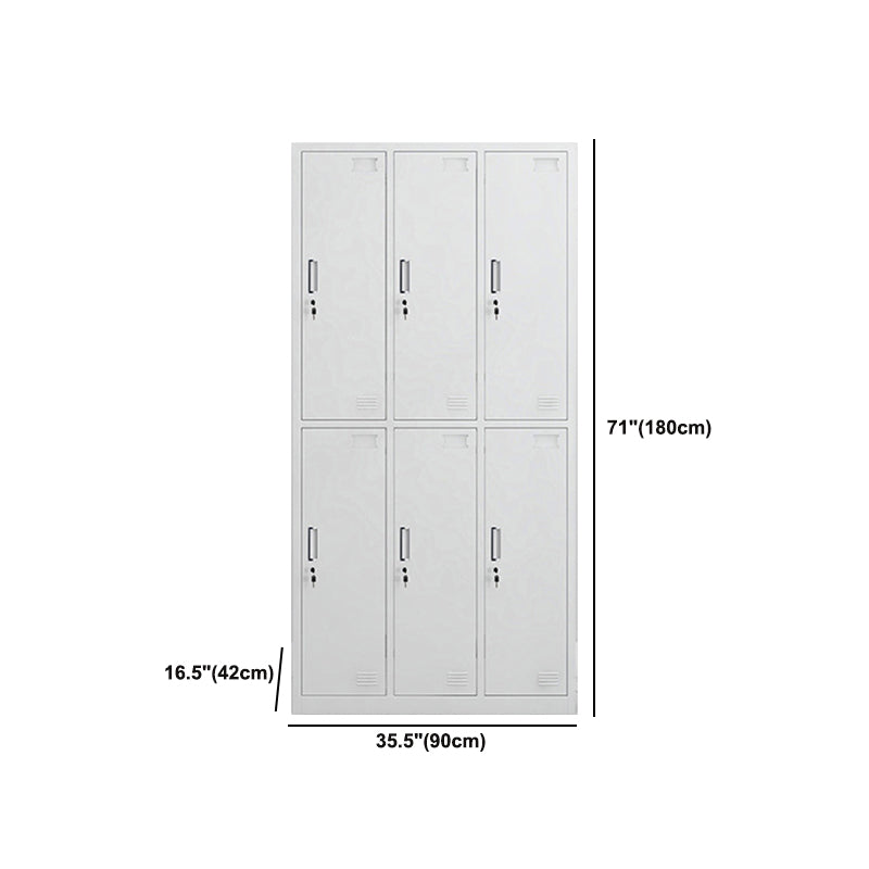 Modern Style Wardrobe White Metal Wardrobe Closet with Locks