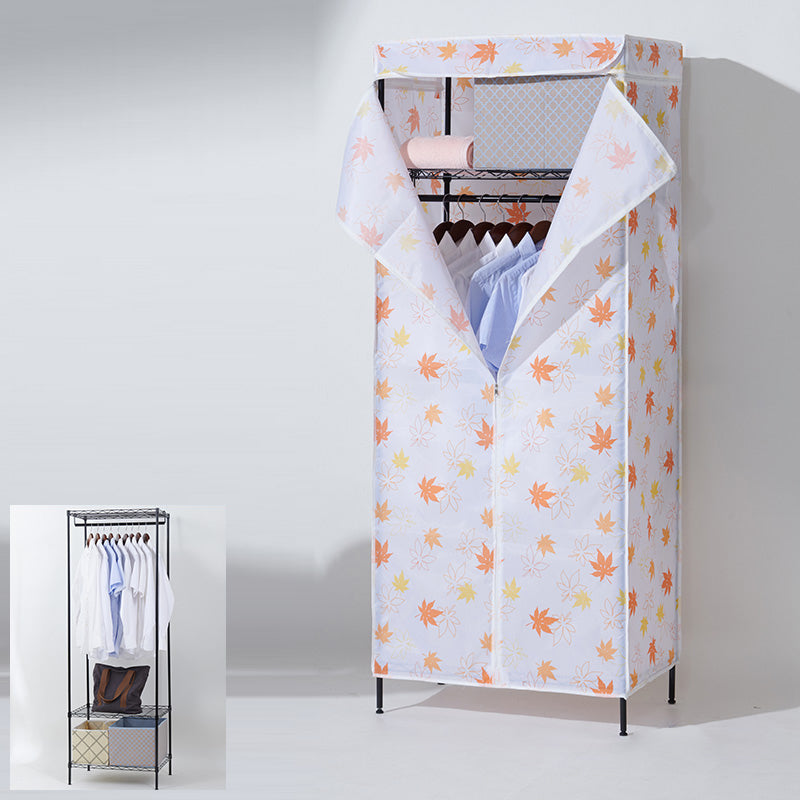 Modern Style Wardrobe Metal 2-Teir Adjustable Shelves Wardrobe Closet