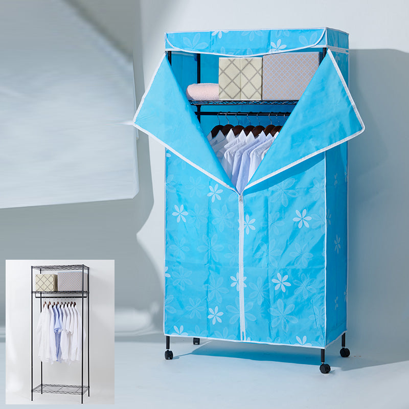 Modern Style Wardrobe Metal 2-Teir Adjustable Shelves Wardrobe Closet