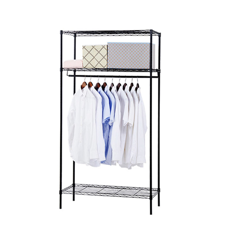 Modern Style Wardrobe Metal 2-Teir Adjustable Shelves Wardrobe Closet