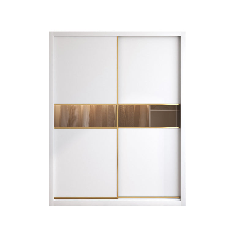 Contemporary Style Wooden Wardrobe Soft Close Door Wardrobe Closet with Drawer