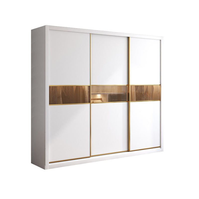 Contemporary Style Wooden Wardrobe Soft Close Door Wardrobe Closet with Drawer