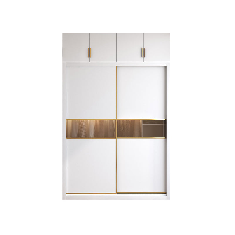 Contemporary Style Wooden Wardrobe Soft Close Door Wardrobe Closet with Drawer