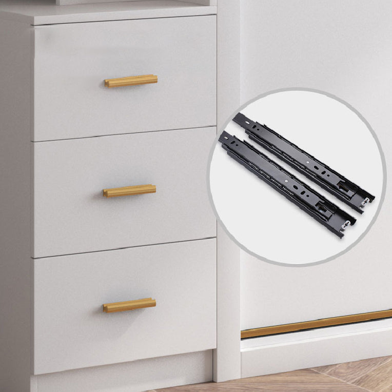 Contemporary Style Wooden Wardrobe Soft Close Door Wardrobe Closet with Drawer